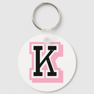 black pink letter K Keychain