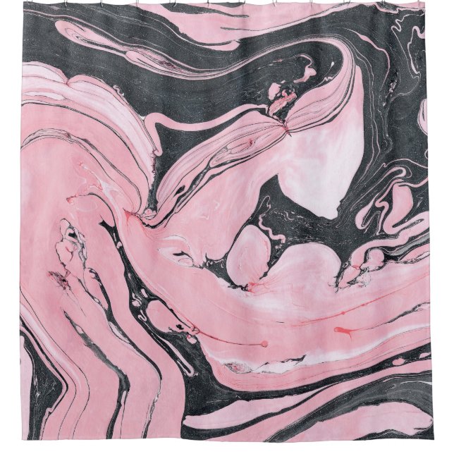 Black Pink Marble: Abstract Art (Front)