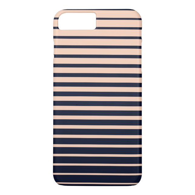  Black & Pink Monogram Stripes Case-Mate iPhone Case (Back)