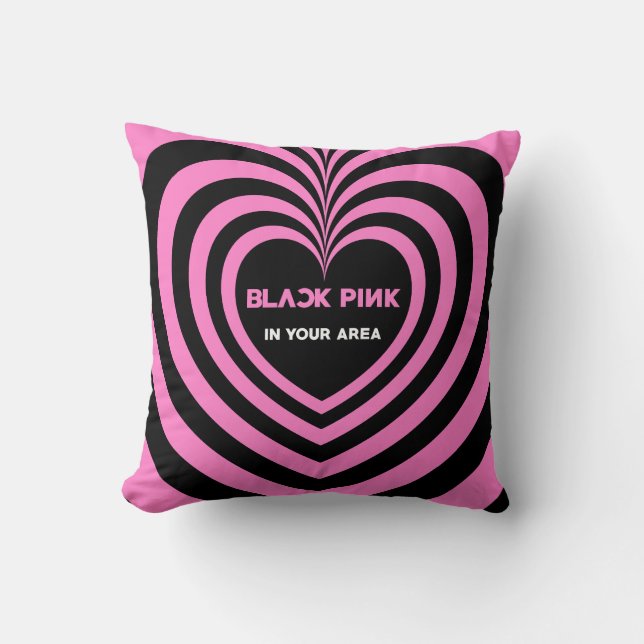 BLACK PINK THROW PILLOW (Front)