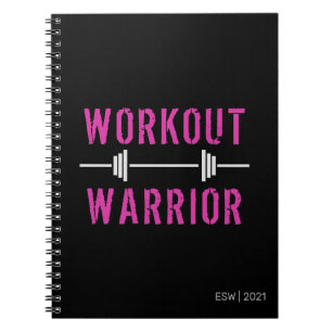 Black Pink Workout Warrior Fitness Journal