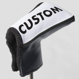 BLACK Piping Custom Golf Putter Headcover Blank