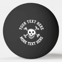 Black pirate flag skull and bones table tennis