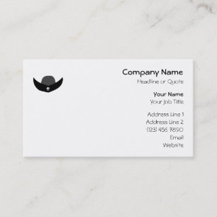 Black Pirate Hat Illustration. Business Card