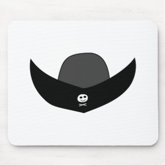 Black Pirate Hat Illustration. Mouse Pad
