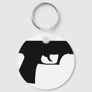 black pistol - gun keychain