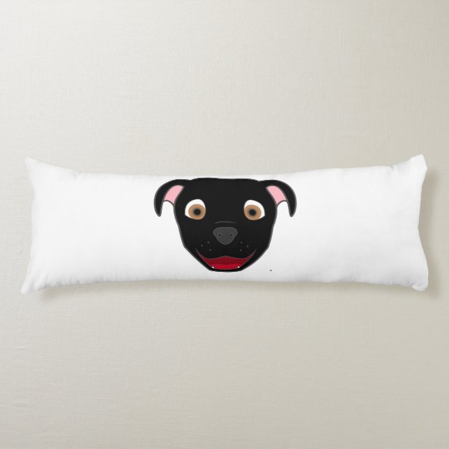 Black Pitbull Body Pillow (Front)