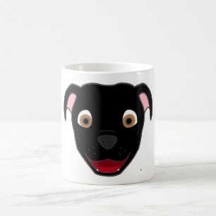 Black Pitbull Face Coffee Mug