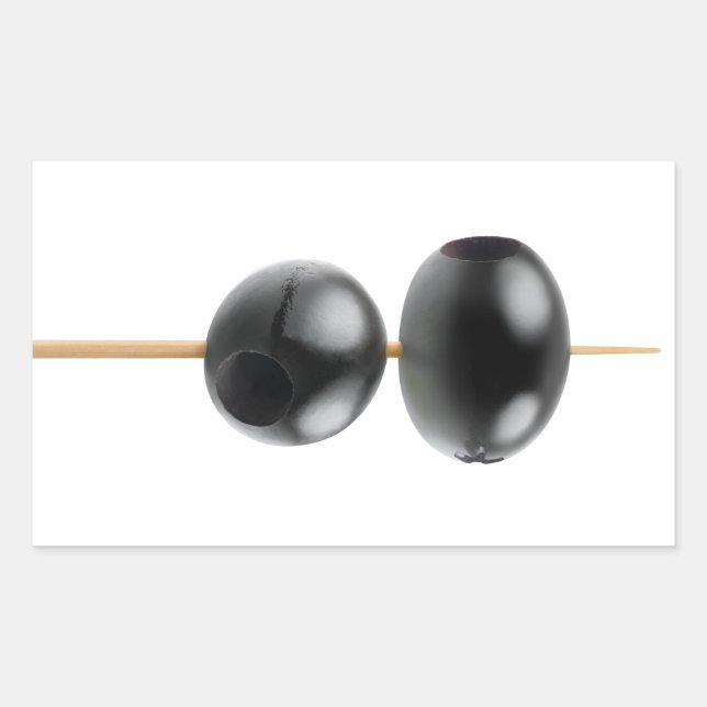 Black pitted olives on a skewer sticker (Front)