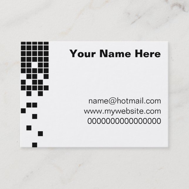 Black Pixels Business Card (Front)
