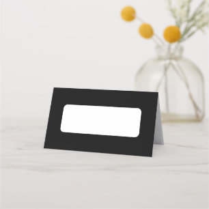 Black Place Card