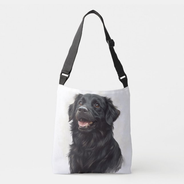 Black Placoted Retriever Crossbody Bag (Front)