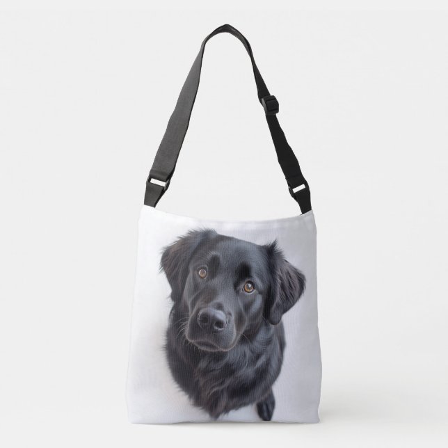 Black Placoted Retriever Crossbody Bag (Front)