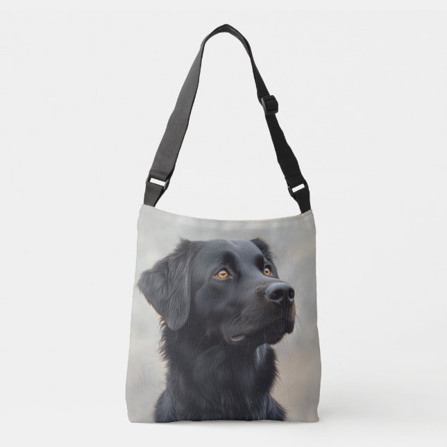 Black Placoted Retriever Crossbody Bag (Front)