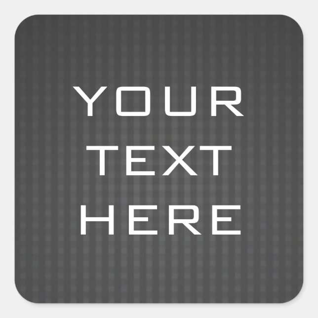 Black Plaid Background Custom Sticker (Front)