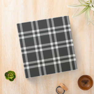 Black Plaid Binder