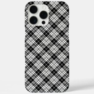 Black Plaid iPhone 16 Pro Max Case