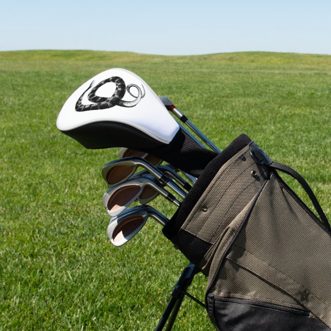 Black plain-bellied water snake golf head cover (In Situ)