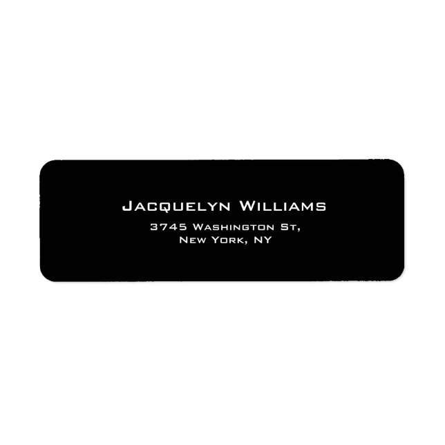 Black Plain Elegant Contemporary Unique Minimalist (Front)