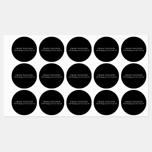 Black Plain Minimalist Elegant Classical Design (Sheet)