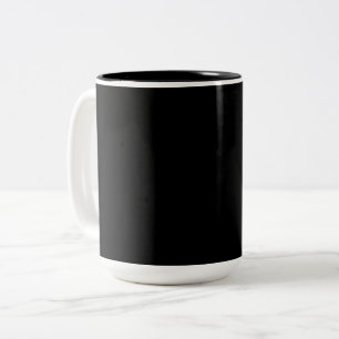 Black Plain Simple Trendy Timeless Elegant Mug
