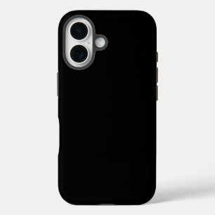 Black Plain solid colour  iPhone 16 Case