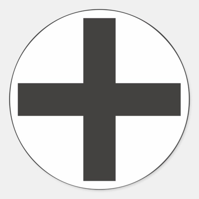 Black Plus Sign Stickers (Front)