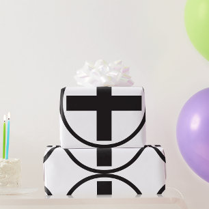 Black Plus Sign Wrapping Paper