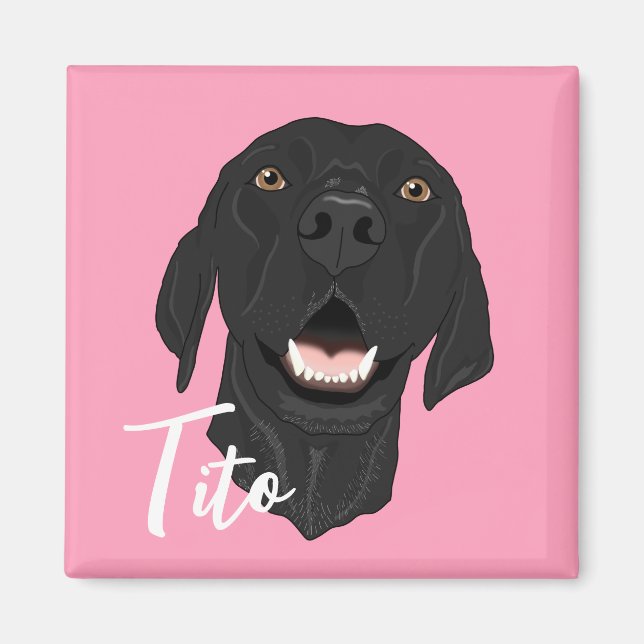 Black Pointer Puppy Magnet (Front)