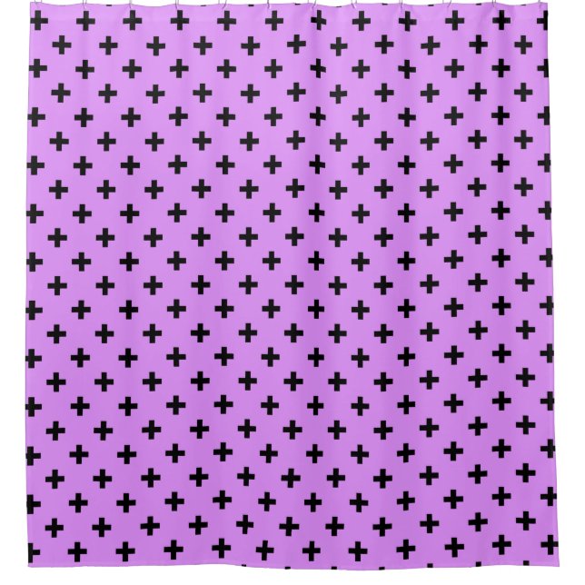 Black polka crosses on lilac (Front)