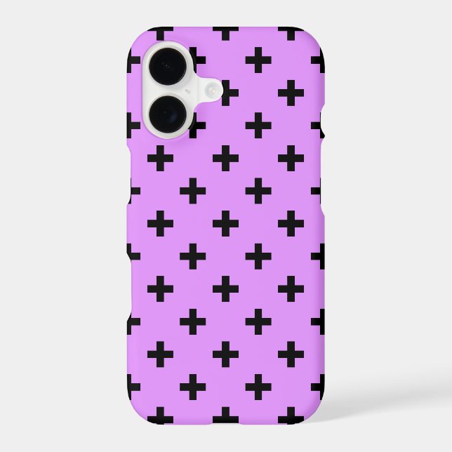 Black polka crosses on lilac (Back)
