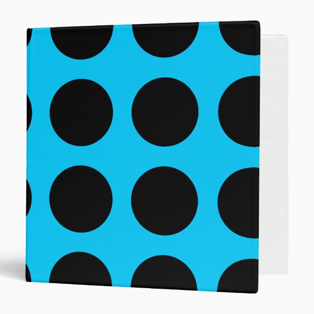 Black Polka Dot Avery Binder (Front/Inside)