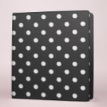 Black Polka Dot Binder<br><div class="desc">Black polka dot 3 ring binder</div>