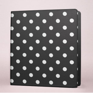 Black Polka Dot Binder