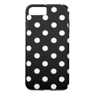 Black Polka dot iPhone 7 plus tough case