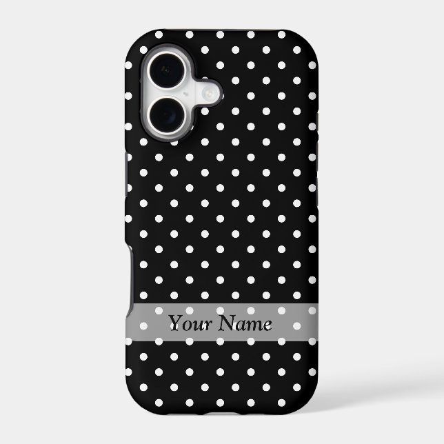 Black  polka dot pattern (Back)
