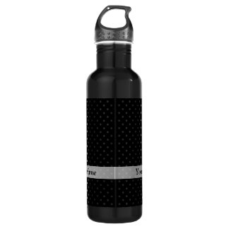 Black  polka dot pattern 710 ml water bottle
