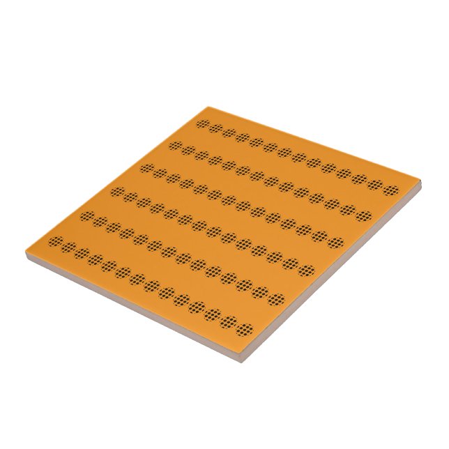 Black Polka Dot Screen Circles Horizontal Pattern  Tile (Side)