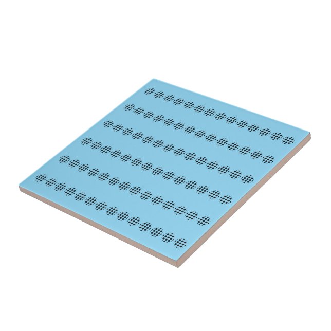 Black Polka Dot Screen Circles Horizontal Pattern  Tile (Side)