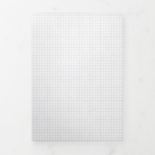 Black Polka Dot Seamless Pattern   Tiny Dots Tri-Fold Invitation