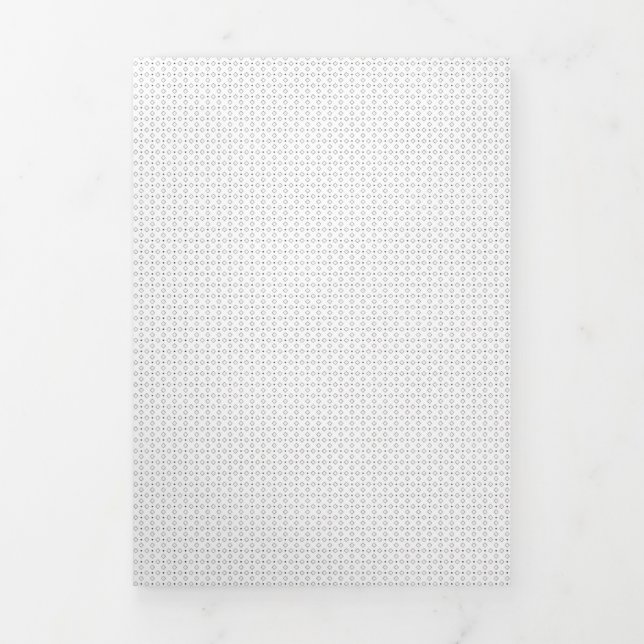 Black Polka Dot Seamless Pattern | Tiny Dots Tri-Fold Invitation (Cover)