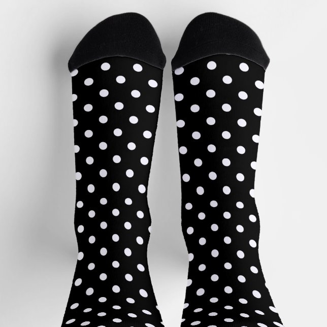 Black Polka Dot Socks (Top)