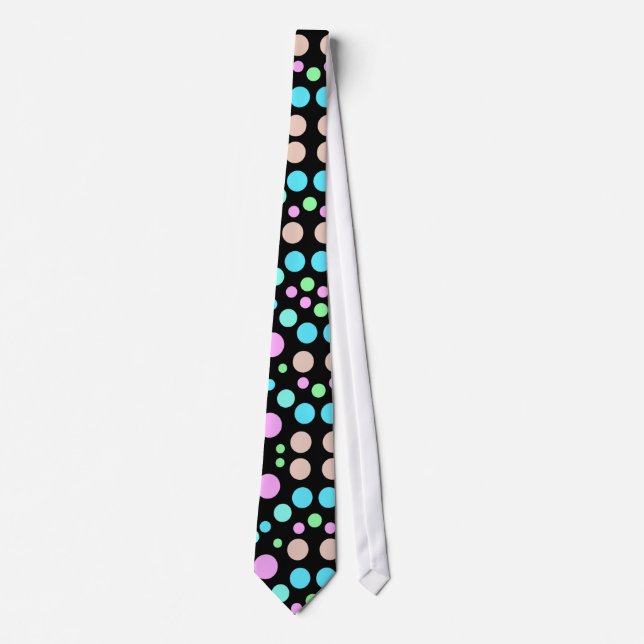 BLACK POLKA DOT TIE (Front)