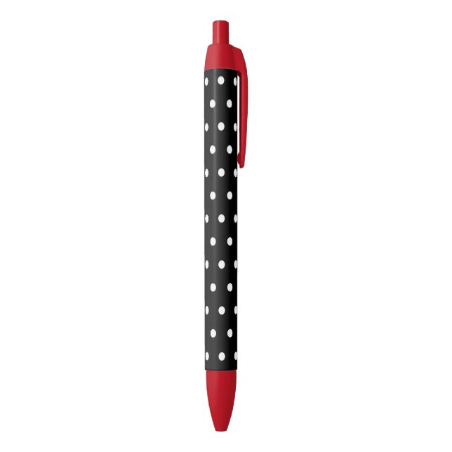 Black Polka Dot Writing Pens (Bottom (Vertical))