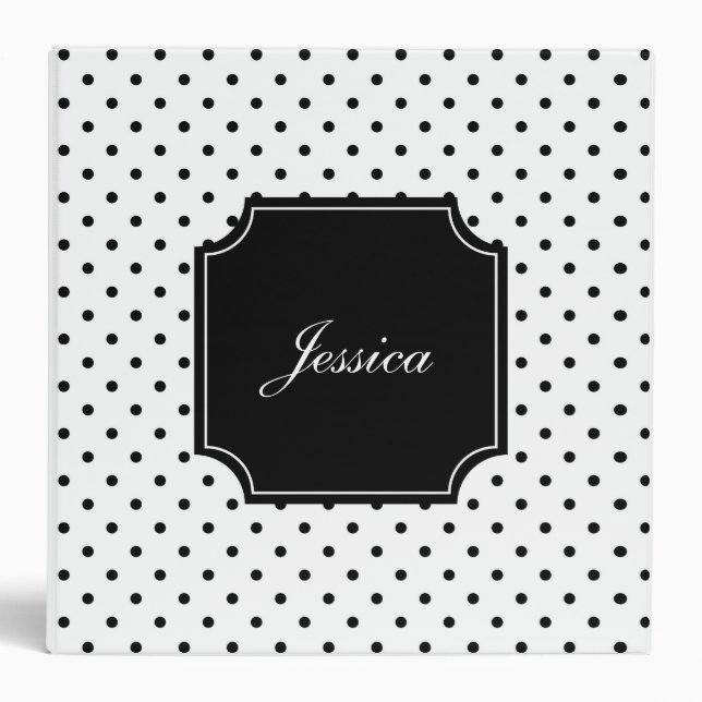 Black Polka Dots Binder (Front)