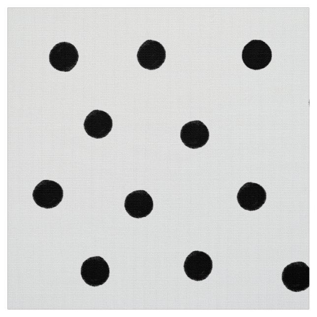 Black Polka Dots Fabric (Swatch)