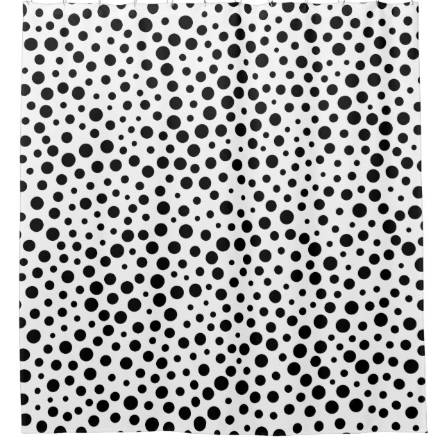 Black Polka Dots Large and Small on White (Front)