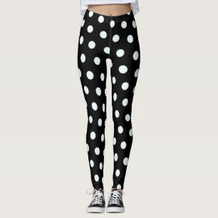 Black Polka Dots Leggings