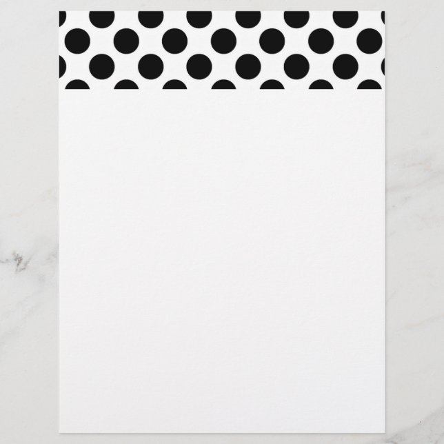 Black Polka Dots Letterhead (Front)