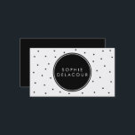 Black Polka Dots | Modern Business Card<br><div class="desc">Polka Dots | Modern Business Card 
 Modern and minimalist business card. Other colours and similar items are available.</div>